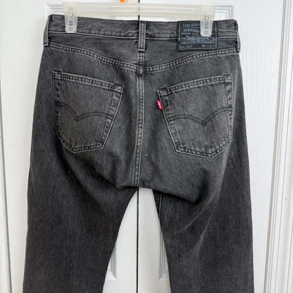 Levi Strauss‎ Mens 501 Premium Black Wash Straight Leg Jeans 29x32
